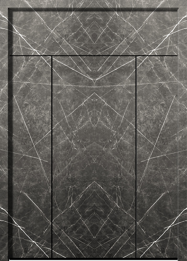 Экошпон гладкая Мрамор графит Zero p ДСФББ